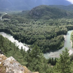 Cheakamus river below cliff