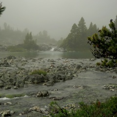 Crazy Creek in crazy weather © Gail Newell
