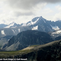 Mt Niut rising behind Goat Ridge Backcountry lake behind Goat-Ridge © Gail Newell